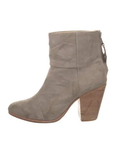 Pre-owned Rag & Bone Suede Boots In Gray