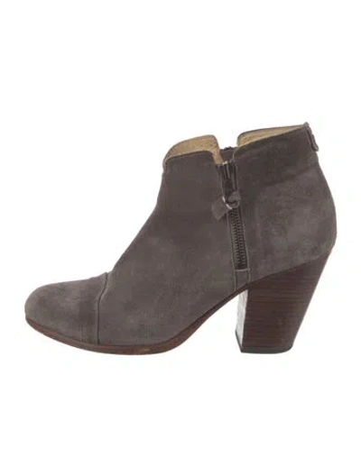 Pre-owned Rag & Bone Suede Boots In Gray