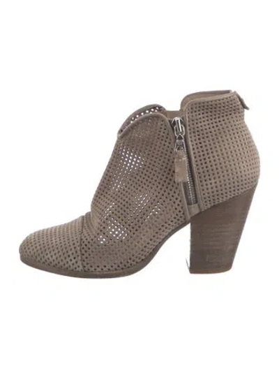 Pre-owned Rag & Bone Suede Boots In Gray