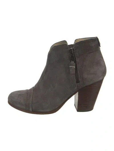 Pre-owned Rag & Bone Suede Boots In Gray