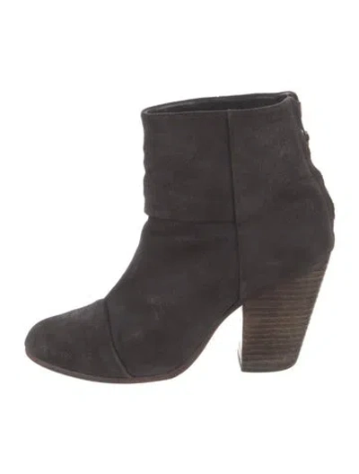 Pre-owned Rag & Bone Suede Boots In Gray