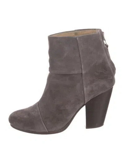 Pre-owned Rag & Bone Suede Boots In Gray