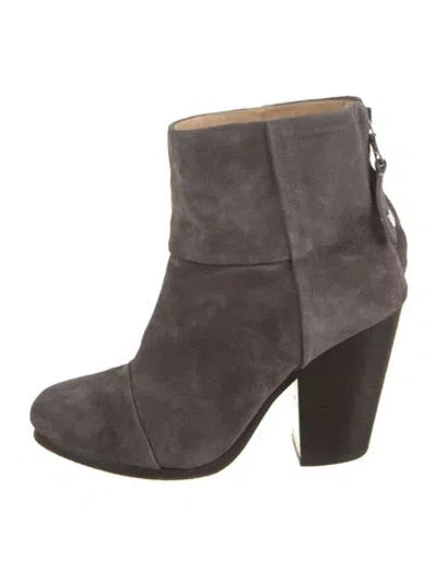 Pre-owned Rag & Bone Suede Boots In Gray