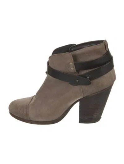 Pre-owned Rag & Bone Suede Boots In Gray