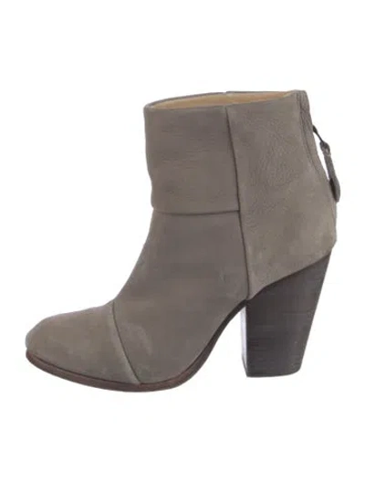 Pre-owned Rag & Bone Suede Boots In Gray