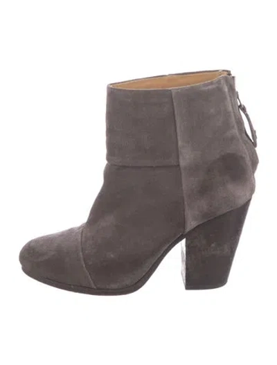 Pre-owned Rag & Bone Suede Boots In Gray
