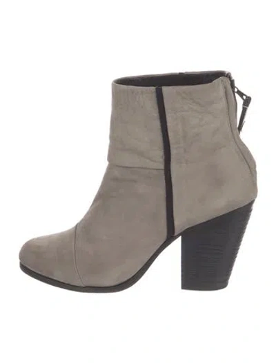 Pre-owned Rag & Bone Suede Boots In Gray