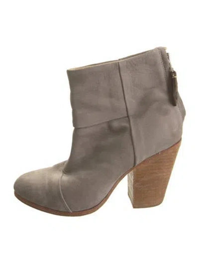 Pre-owned Rag & Bone Suede Boots In Gray