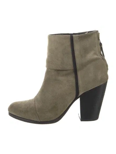 Pre-owned Rag & Bone Suede Boots In Green