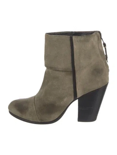 Pre-owned Rag & Bone Suede Boots In Green