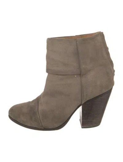 Pre-owned Rag & Bone Suede Boots In Grey