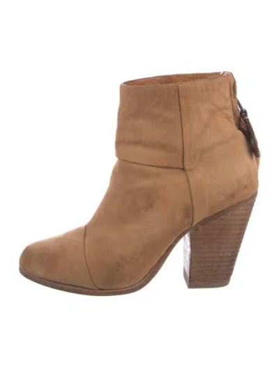 Pre-owned Rag & Bone Suede Boots In Neutral