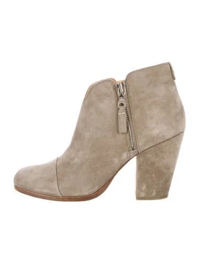 Pre-owned Rag & Bone Suede Boots In Neutral