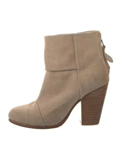 Pre-owned Rag & Bone Suede Boots In Neutral