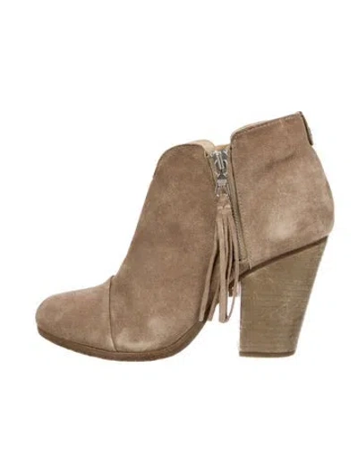 Pre-owned Rag & Bone Suede Boots In Neutral
