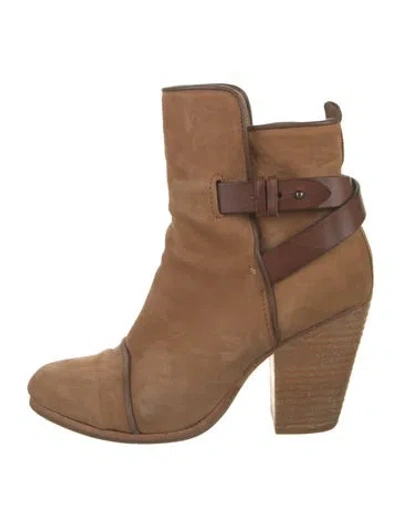 Pre-owned Rag & Bone Suede Boots In Neutral