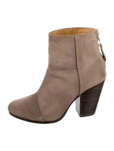 Pre-owned Rag & Bone Suede Boots In Neutral