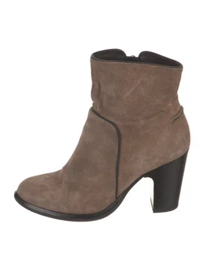 Pre-owned Rag & Bone Suede Boots In Neutral
