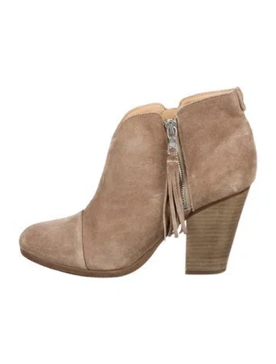 Pre-owned Rag & Bone Suede Boots In Neutral