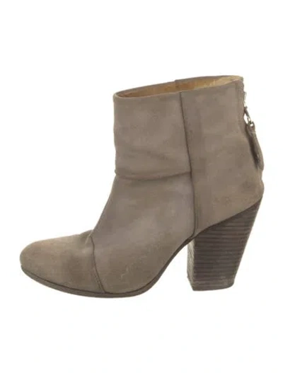 Pre-owned Rag & Bone Suede Boots In Neutral