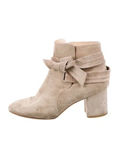 Pre-owned Rag & Bone Suede Boots In Neutral