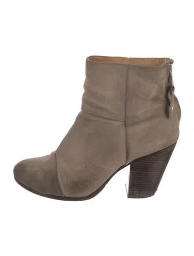 Pre-owned Rag & Bone Suede Boots In Neutral