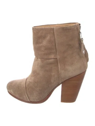 Pre-owned Rag & Bone Suede Boots In Neutral