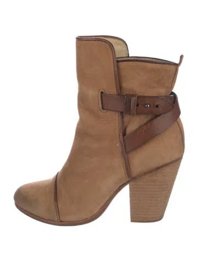 Pre-owned Rag & Bone Suede Boots In Neutral