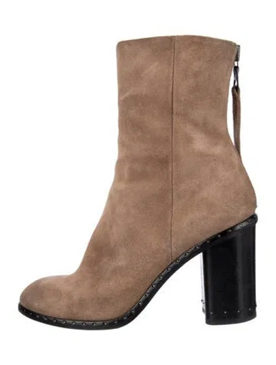 Pre-owned Rag & Bone Suede Boots In Neutral
