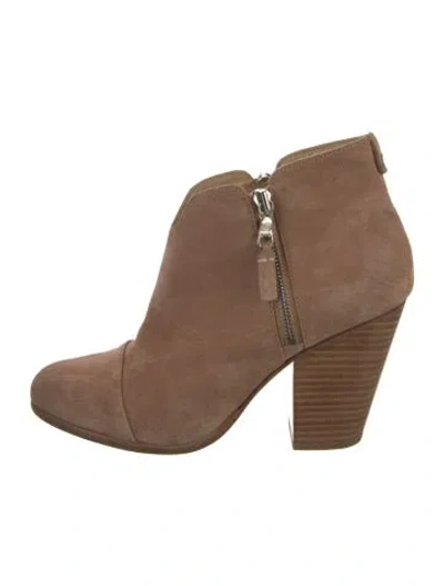 Pre-owned Rag & Bone Suede Boots In Neutral
