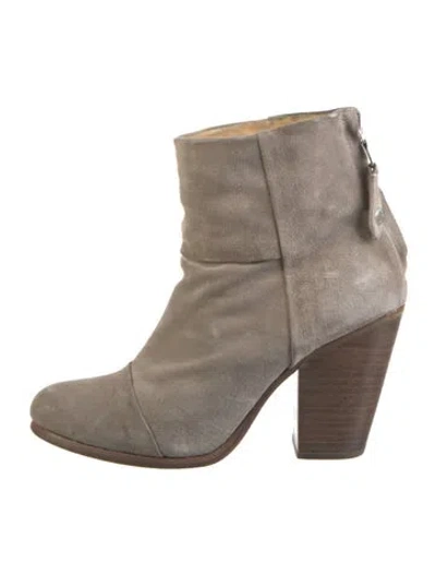 Pre-owned Rag & Bone Suede Boots In Neutral