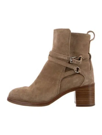 Pre-owned Rag & Bone Suede Boots In Neutral
