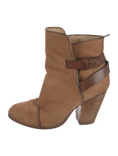 Pre-owned Rag & Bone Suede Boots In Neutrals