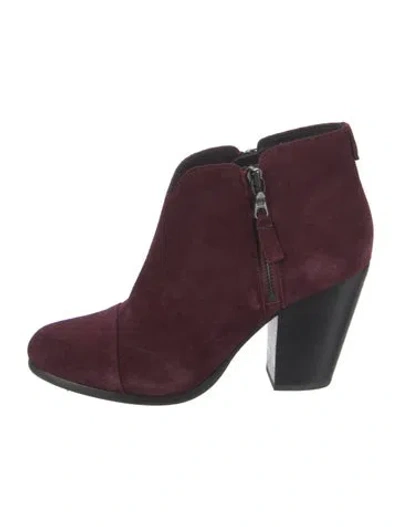 Pre-owned Rag & Bone Suede Boots In Purple