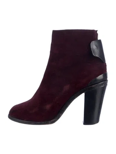 Pre-owned Rag & Bone Suede Boots In Purple