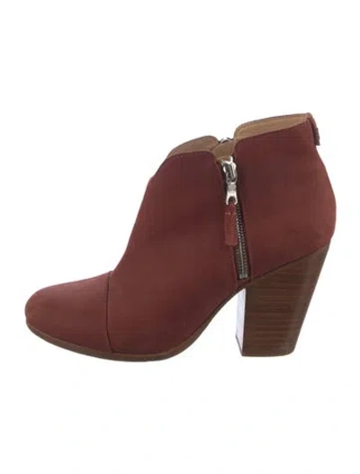 Pre-owned Rag & Bone Suede Boots In Red