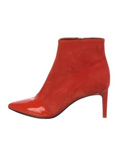 Pre-owned Rag & Bone Suede Boots In Red