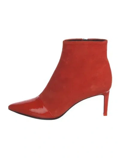 Pre-owned Rag & Bone Suede Boots W/ Tags In Orange