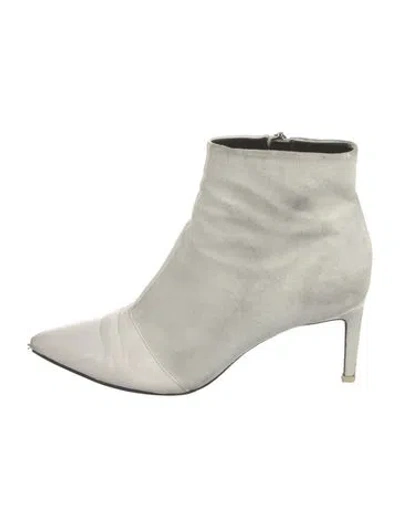 Pre-owned Rag & Bone Suede Boots In White