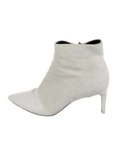 Pre-owned Rag & Bone Suede Boots In White