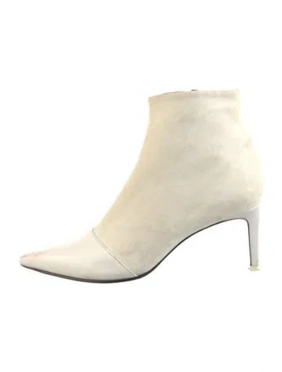 Pre-owned Rag & Bone Suede Boots In White