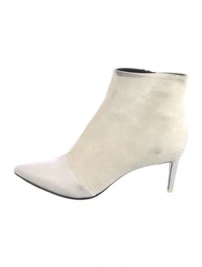 Pre-owned Rag & Bone Suede Boots In White
