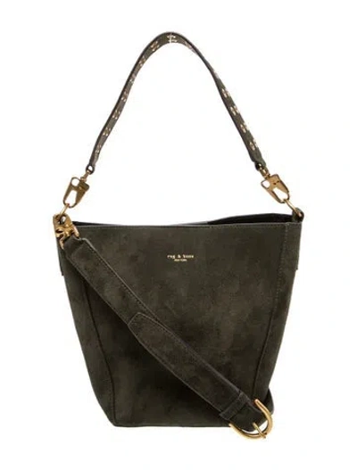 Pre-owned Rag & Bone Suede Bucket Bag In Green