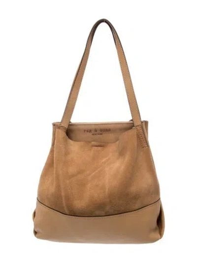 Pre-owned Rag & Bone Suede Bucket Bag In Neutral