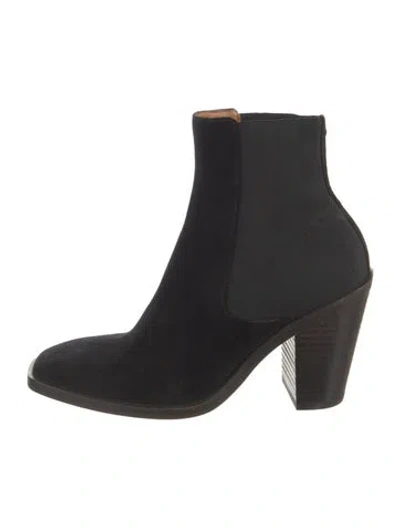 Pre-owned Rag & Bone Suede Chelsea Boots In Black