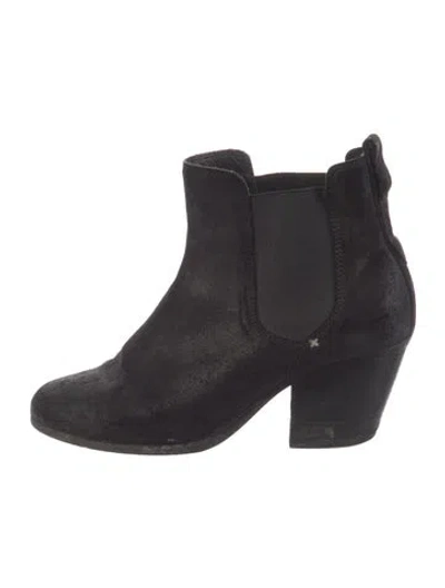 Pre-owned Rag & Bone Suede Chelsea Boots In Black