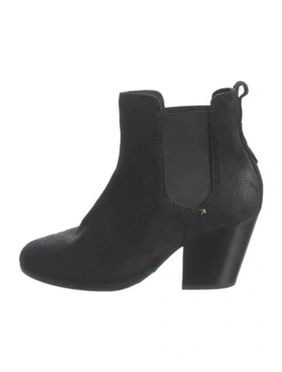 Pre-owned Rag & Bone Suede Chelsea Boots In Black