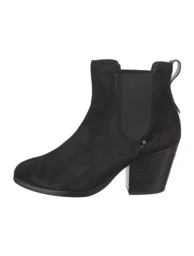 Pre-owned Rag & Bone Suede Chelsea Boots In Black