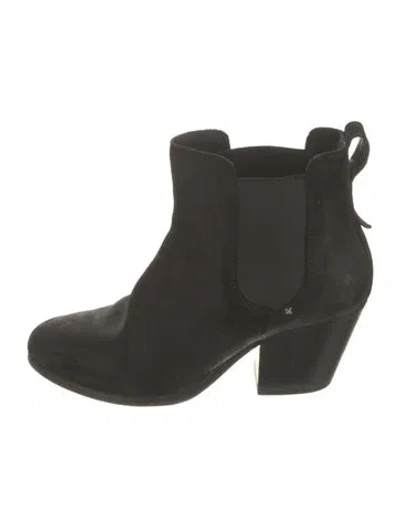 Pre-owned Rag & Bone Suede Chelsea Boots In Black