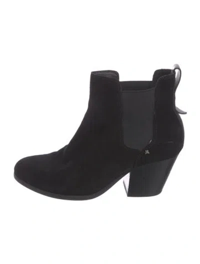 Pre-owned Rag & Bone Suede Chelsea Boots In Black